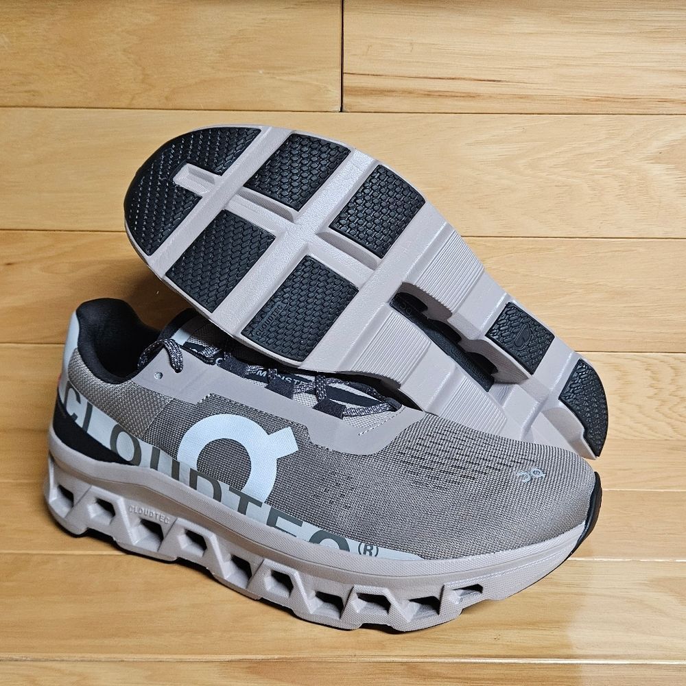 On Cloudmonster Cinder Fog Mens Running Shoe Sneaker - Picture 3 of 11